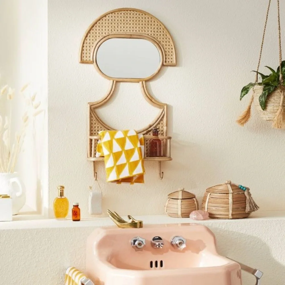 Target Figure Mirror with Basket - Opalhouse designed with Jungalow